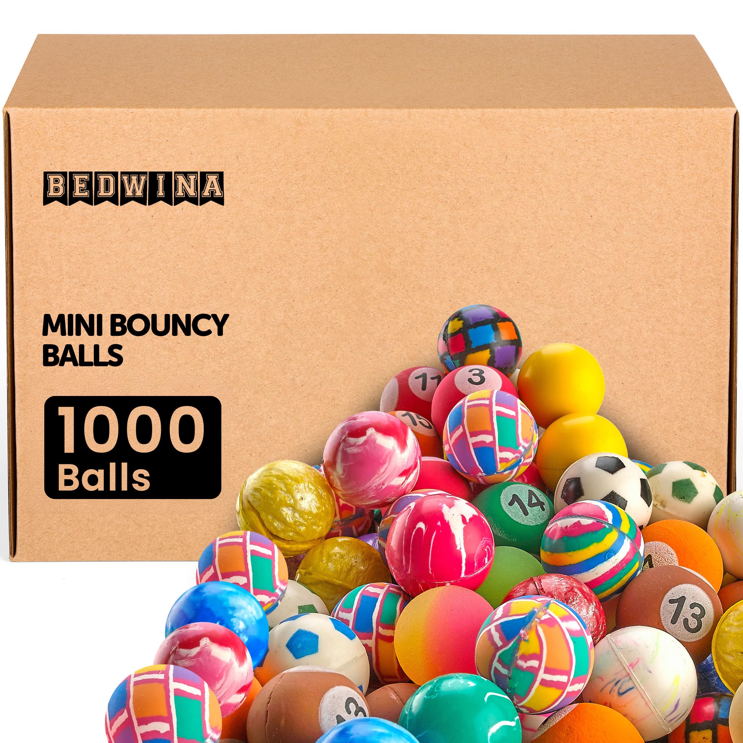 Amazon.com: Bedwina Bouncy Balls Bulk Case - 1-Inch (27mm) High